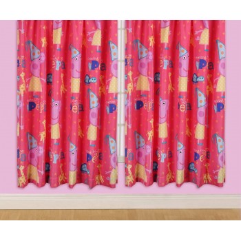 Peppa Pig 'Funfair' Curtains - 66" x 54"