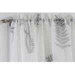 Voile Bracken Grey - 57x90" Panel Curtain 