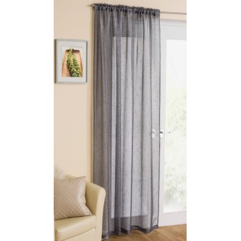 Voile Casablanca Grey - 54x54" Panel Curtain 