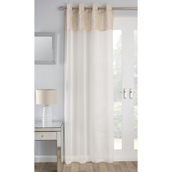 Voile Liberty Natural - 53x72" Eyelet Panel Curtain 
