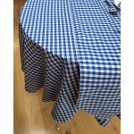 Gingham Bluebell 70" Round - Tablecloth Range