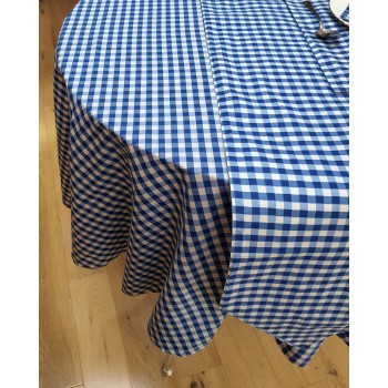 Gingham Bluebell 70"x90" Oval - Tablecloth Range