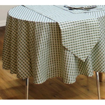 Gingham Sage 70"x90" Oval - Tablecloth Range
