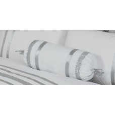Glitz White With Silver Trim - Neck Roll Glitz White With Silver Trim - Neck Roll