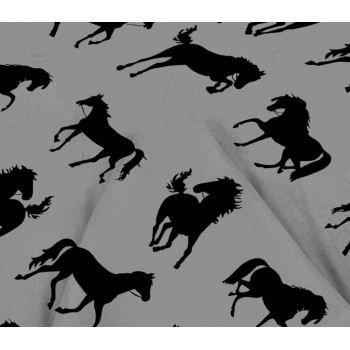 Horses Grey KZKZ - Bean Bag Cover