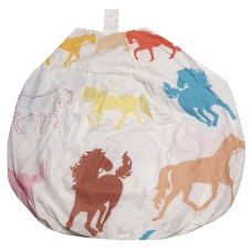 Horses White KZKZ - Bean Bag Cover (R)