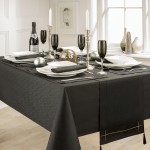 Linen Look Black - Tablecloth 52"x70"