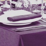 Linen Look Purple - Table Napkins 4PK