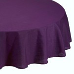 Linen Look Purple - Tablecloth 69" Round