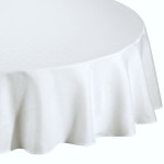 Linen Look White - Tablecloth 69" Round
