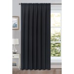 Voile Linen Look Black - 59x54" Panel Curtain 