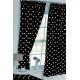 Polka Dot Black - 66x54" Curtains
