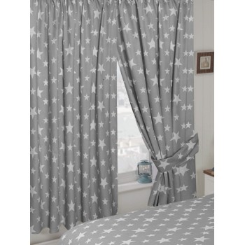 Stars Grey - 66x72" Curtains