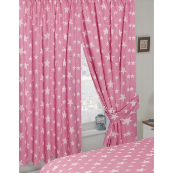 Stars Pink - 66x72" Curtains