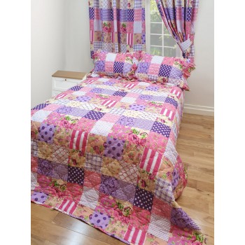 Patchwork Berry Throw Over Set MH - SB