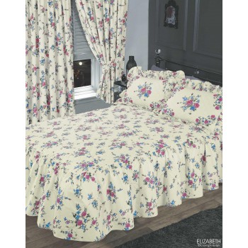 Elizabeth Blue Fitted Bedspread - KS