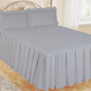 T200 Fitted Bedspread Grey - KS