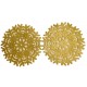 Glitter Snowflake Gold Placemats 2PK - Xmas Table Accessory Range