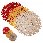 Glitter Snowflake Red Placemats 2PK - Xmas Table Accessory Range