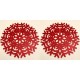 Glitter Snowflake Red Placemats 2PK - Xmas Table Accessory Range