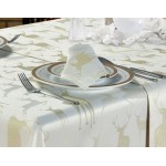 Large Stag Cream/Gold Napkins - Xmas Table Cloth Range