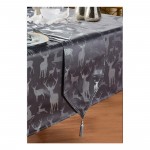 Large Stag Grey/Silver Table Runner - Xmas Table Cloth Range