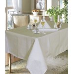 Wipeable Linen Look Cream 54"x90" - 100% Cotton Tablecloth