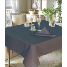 Wipeable Linen Look Slate 54"x54" - 100% Cotton Tablecloth Dark Grey