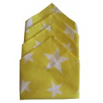 Stars Yellow Napkins 4PK - Tablecloth Range
