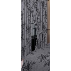Wild Rose Slate Grey - 66x72" Curtains