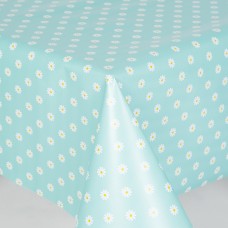 PVC Daisy Polka Duckegg - Vinyl Table Cloth Range
