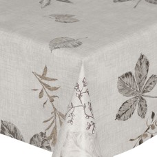 PVC Leaves Slate - Vinyl Table Cloth Range