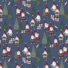 PVC Kitchen Gnomes Blue - Vinyl Table Cloth Range