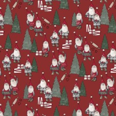 PVC Kitchen Gnomes Red - Vinyl Table Cloth Range