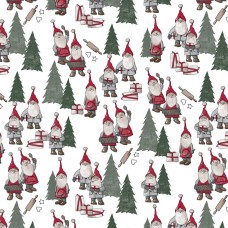 PVC Kitchen Gnomes White - Vinyl Table Cloth Range