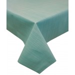 PVC Faux Linen Aqua - Vinyl Table Cloth Range