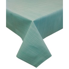 PVC Faux Linen Aqua - Vinyl Table Cloth Range
