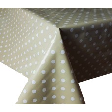 PVC Polka Mink - Vinyl Table Cloth Range