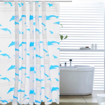 Shower Curtain Set - PEVA Dolphin