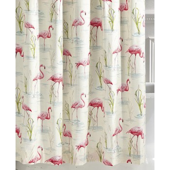 Shower Curtain Set - PEVA Flamingo