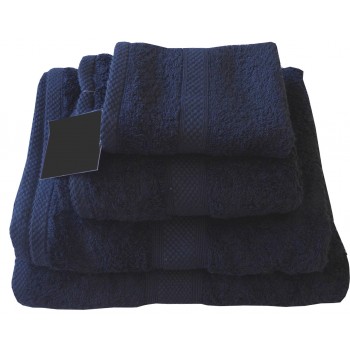 CT Navy Blue Bath Towel - 100% Cotton, 500 GSM