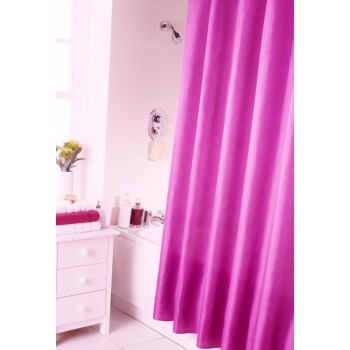 Shower Curtain Set - Plain Fuchsia Pink